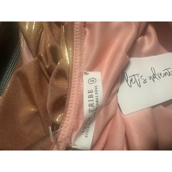 12th Tribe Metallic Rose Gold Halter Mini Dress – Size Small – NWT - Picture 7 of 7
